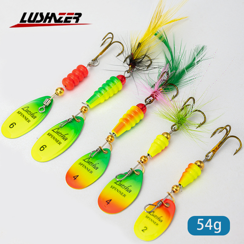 LUSHAZER 5pcs/lot Spinner Bait - Fishing Hook Treble review and price