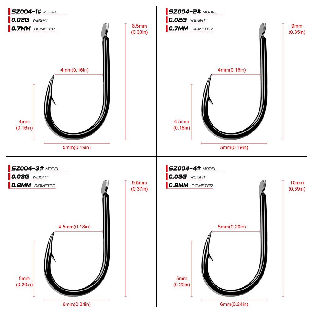 PROBEROS Fishhook 200pcs 1-15# - Fishing Hook Offset review and price