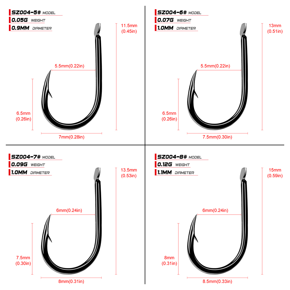 PROBEROS Fishhook 200pcs 1-15# - Fishing Hook Offset review and price