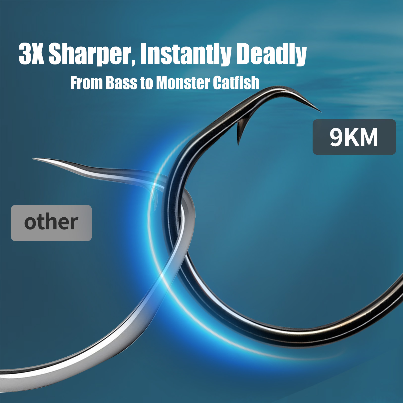 9KM Fishing Circle Hook 25-50p - Fishing Hook Offset review and price