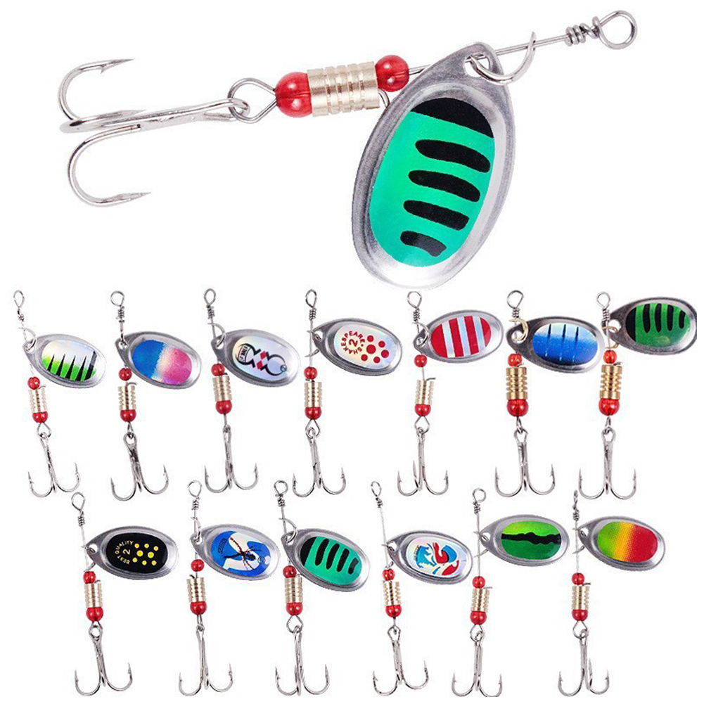 30pcs Metal Spoon Spinner Fish - Fishing Hook Treble review and price